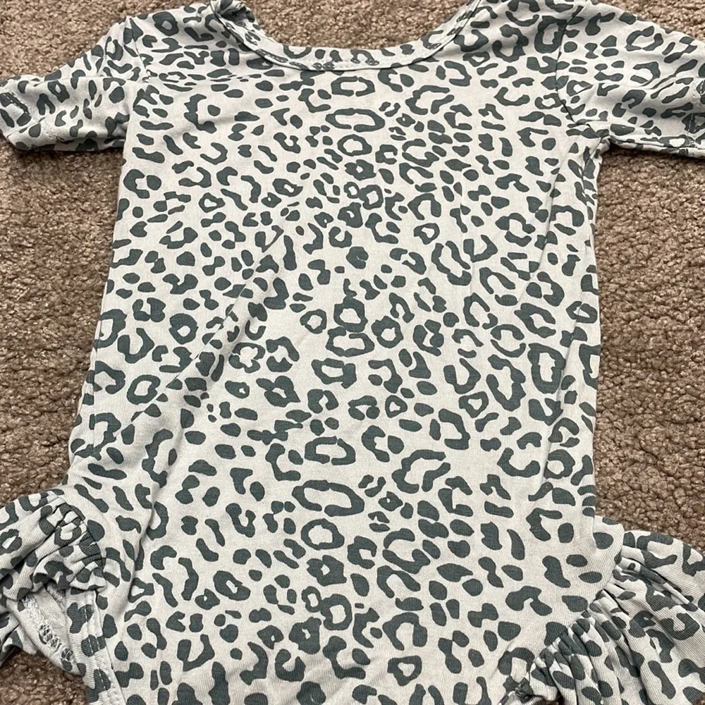Kate Quinn Blue Leopard Ruffle Leg
